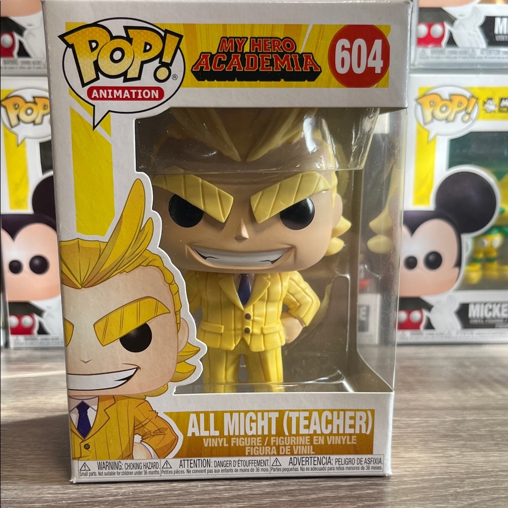 Funko Pop All Might Teacher in Yellow Suit